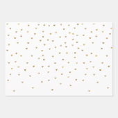 Feuille De Papier Cadeau Coeurs de Parties scintillant Gold Glam (Devant 2)