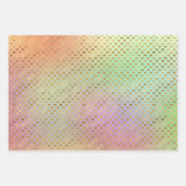 Feuille De Papier Cadeau Coeurs de Parties scintillant Leopard d'or violet (Devant 3)