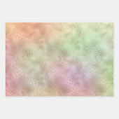 Feuille De Papier Cadeau Coeurs de Parties scintillant Leopard d'or violet (Devant)