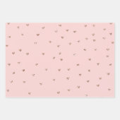 Feuille De Papier Cadeau Coeurs de Parties scintillant rose Fille (Devant 3)