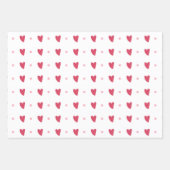 Feuille De Papier Cadeau Coeurs de Saint-Valentin en blanc (Devant)