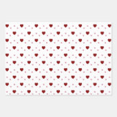 Feuille De Papier Cadeau Coeurs de Saint-Valentin en blanc (Devant 3)