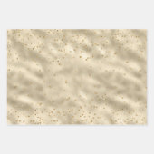 Feuille De Papier Cadeau Coeurs d'or blanc    (Devant 3)