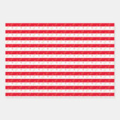 Feuille De Papier Cadeau Coeurs en rouge et blanc (Devant 2)