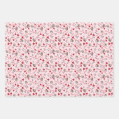 Feuille De Papier Cadeau Coeurs et Basset Hounds Design Motif (Devant 2)