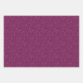 Feuille De Papier Cadeau Coeurs et saupoudrent rose violet rouge Valentin (Devant 2)