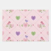 Feuille De Papier Cadeau Coeurs Inséparables (Devant)