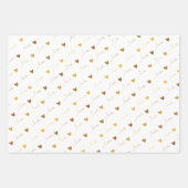 Feuille De Papier Cadeau Coeurs mignons & Love Script Valentines Jour Or (Devant 3)