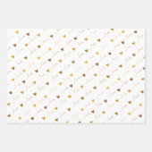 Feuille De Papier Cadeau Coeurs mignons & Love Script Valentines Jour Or (Devant 2)