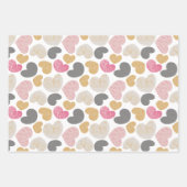 Feuille De Papier Cadeau Coeurs mignons Pastel Pinks Motif (Devant)