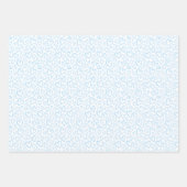 Feuille De Papier Cadeau Coeurs mignons tirés à la main Motif Bébé Bleu (Devant)