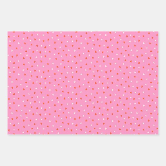 Feuille De Papier Cadeau Coeurs mignons Valentines (Devant)