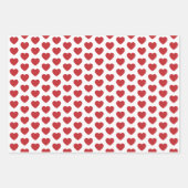 Feuille De Papier Cadeau Coeurs noirs et blancs (Devant 3)