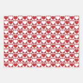 Feuille De Papier Cadeau Coeurs noirs et blancs (Devant)