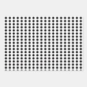 Feuille De Papier Cadeau Coeurs pois blanc noir (Devant 2)