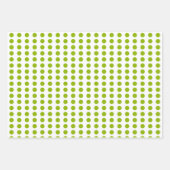 Feuille De Papier Cadeau Coeurs pois blanc pomme vert (Devant 2)