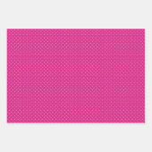 Feuille De Papier Cadeau Cœurs Rose Chaud Et Points (Devant 2)