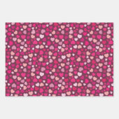 Feuille De Papier Cadeau Coeurs roses (Devant 3)