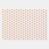 Feuille De Papier Cadeau Cœurs roses et or (Devant 2)