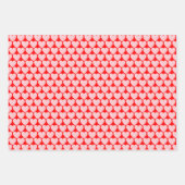 Feuille De Papier Cadeau Coeurs Roses Sur Couleurs (Devant 2)