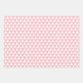 Feuille De Papier Cadeau Coeurs Roses Sur Couleurs (Devant)