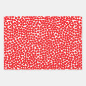 Feuille De Papier Cadeau Coeurs rouge et noir (Devant 2)