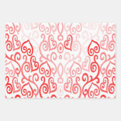 Feuille De Papier Cadeau Coeurs rouge et rose (Devant 3)