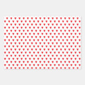 Feuille De Papier Cadeau Coeurs rouges Abstrait main tiré Boho Style Motif (Devant 3)