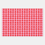 Feuille De Papier Cadeau Cœurs rouges de la Saint-Valentin (Devant 2)