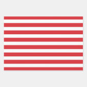 Feuille De Papier Cadeau Coeurs rouges verts rayés (Devant)