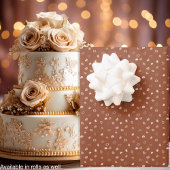 Feuille De Papier Cadeau Coeurs-Rustique Brown-Valentin pour Lui ou Mariage