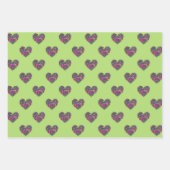 FEUILLE DE PAPIER CADEAU COEURS SUR PASTEL (Devant)