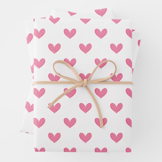 Feuille De Papier Cadeau Coeurs Whimsical Rose (En situation)