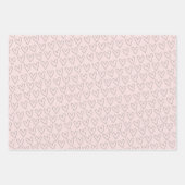 Feuille De Papier Cadeau Coeurs XO rose mou Valentine's (Devant)