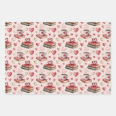 Feuille De Papier Cadeau Coffee mugs with hearts (Devant 3)