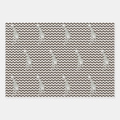 Feuille De Papier Cadeau Cola Safari Chevron avec la Giraffe d'Art Pop (Devant)