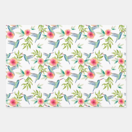 Feuille De Papier Cadeau Colibri (Devant 2)