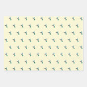 Feuille De Papier Cadeau Colibri aquarelle (Devant)