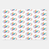 Feuille De Papier Cadeau Colibri arc-en-ciel avec symbole Infinity (Devant)