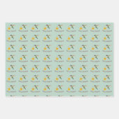 Feuille De Papier Cadeau Colibri et étoile (Devant)