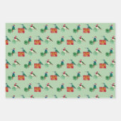 Feuille De Papier Cadeau Colibris de Noël (Devant 2)