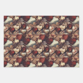 Feuille De Papier Cadeau Collage cardiaque rustique : Modèle photo de charm (Devant 2)