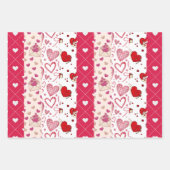 Feuille De Papier Cadeau Collage de la Saint Valentin (Devant)