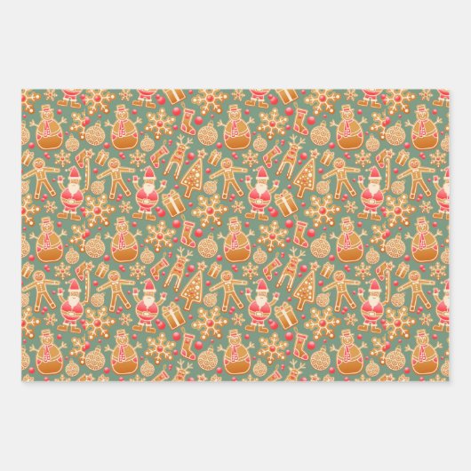 Feuille De Papier Cadeau Collage de Noël (Devant 2)