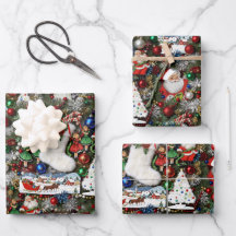 Collage de Noël rétro Maximaliste