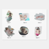 Feuille De Papier Cadeau Collage de photos de bébé moderne (Devant 2)