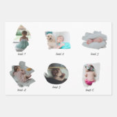 Feuille De Papier Cadeau Collage de photos de bébé moderne (Devant)