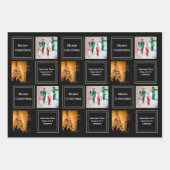 Feuille De Papier Cadeau Collage de photos de Noël Modèle personnalisé (Devant 3)