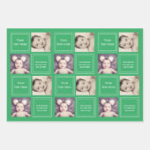 Feuille De Papier Cadeau Collage de photos Modèle personnalisé (Devant 3)