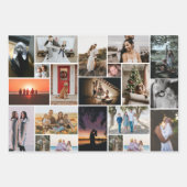 Feuille De Papier Cadeau Collage photo personnalisé (Devant 2)